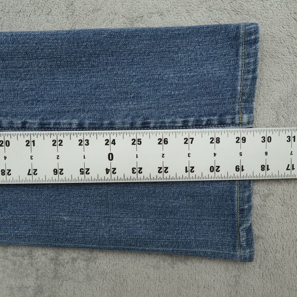 VIGOSS Jeans Junior's Size 13 Blue Mid-Rise Bootcut Denim Pants 29.5" Inseam - Picture 5 of 16